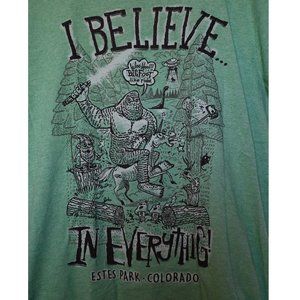 Big Foot Estes Park commemorative shirt, green, men's, medium, Ouray Sportswear
